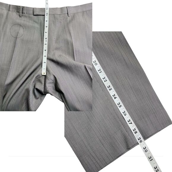 Hugo Boss The Jam76/Sharp1 Men Suit Textured Stripe Wool 48R 38-40x29 USA Made - Picture 13 of 14